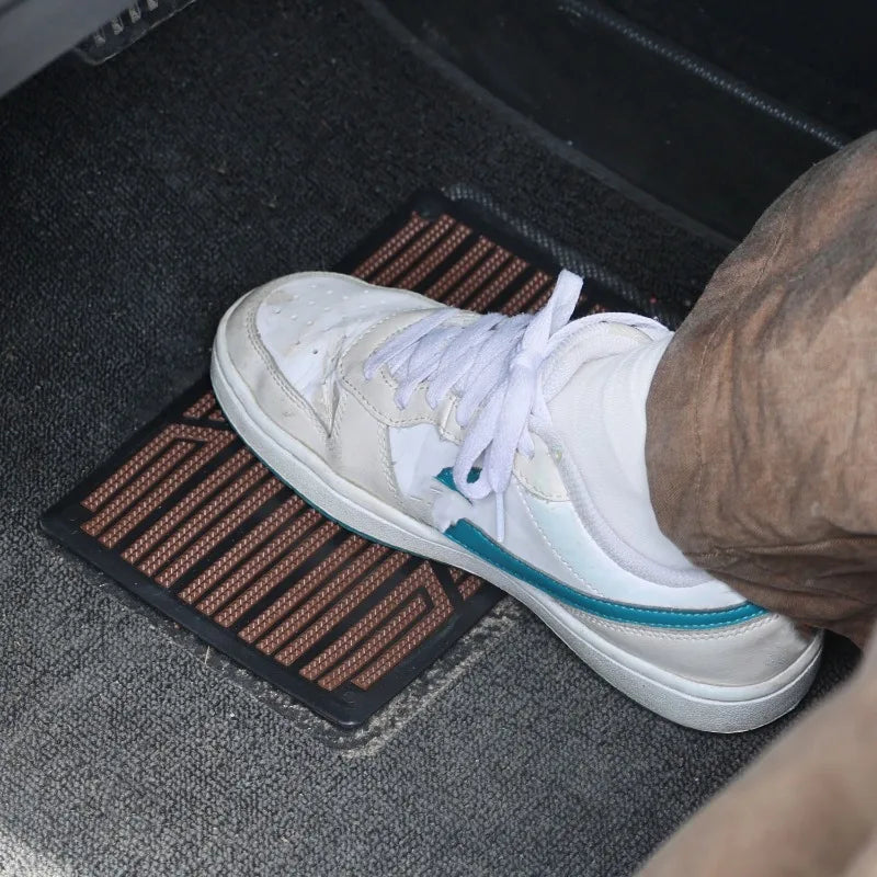 Car Main Drivers Foot Mat Universal Car Floor Mat Anti-skid Carpet Sticker Anti-skid Wear-resistant PVC Material Pedal 23×15cm
