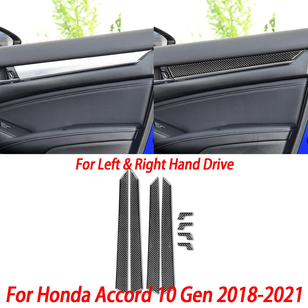 Interior Accessories Steering Wheel Central Armrest Panel Cup Holder For Honda Accord 10th Gen 2008—2021 Carbon Fiber Sticker