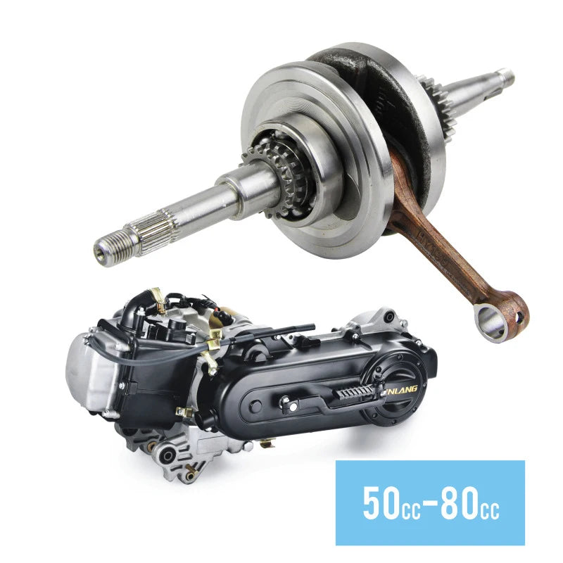 GY6 50/80 crankshaft power assisted vehicle 4-stroke 50 48cc crankshaft connecting rod assembly 16/22T 139QMB crankshaft