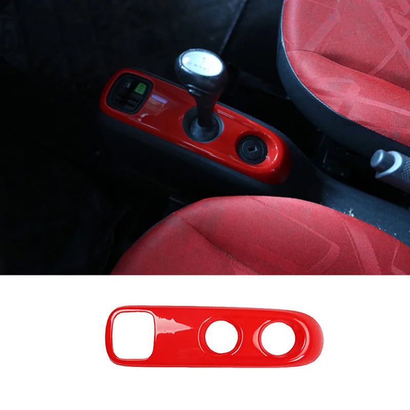 Car ABS Plastic Decorative Cover Red Modification Products For Mercedes Smart 451 Fortwo Interior Sticker Styling Accessories
