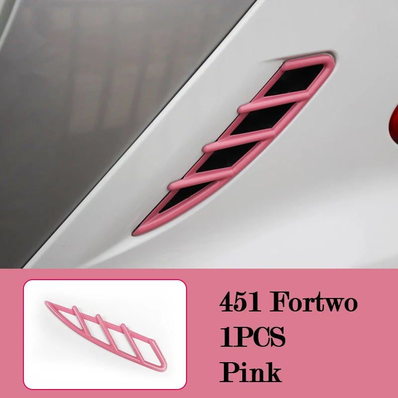 Car Interior Decoration Products ABS Protective Shell Pink Sticker For Mercedes Smart 451 Fortwo Car Modification Accessories
