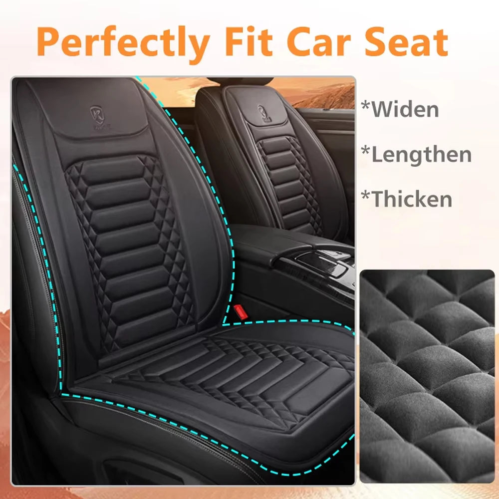 Car Heated Seat Cushion Winter Vehicle Rectangular Heated Seat Cover Suitable 12V Universal Car Seat Protector Cloak Cover Pads
