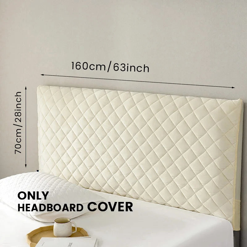 Thicken Headboard Cover Bed Back Dust Protector Cover Super Soft Solid Color Bed Haed Cover Quilte Head Cover