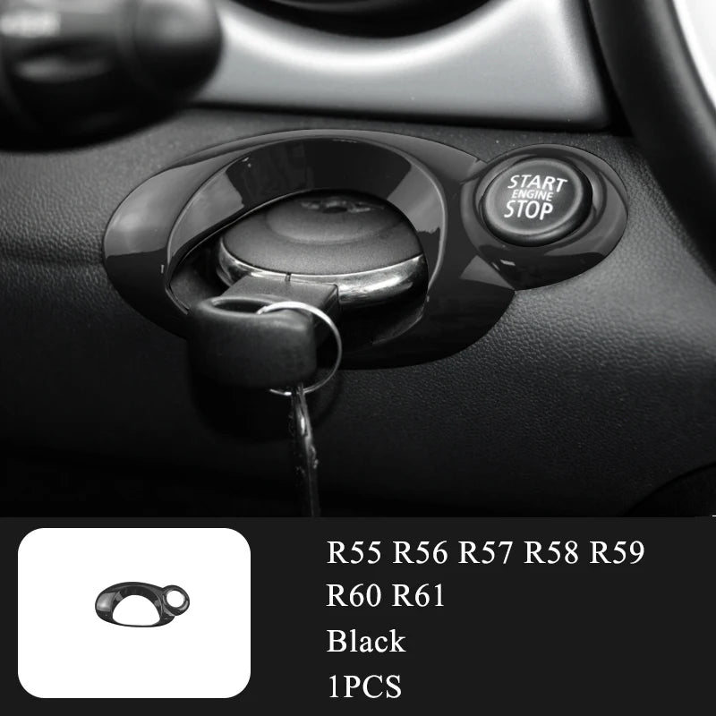 Car Decorative Cover Protective Shell Black Interior Modification ABS Plastic Sticker  For MINI Cooper R55 R56 R57 R58 R59 R60 1