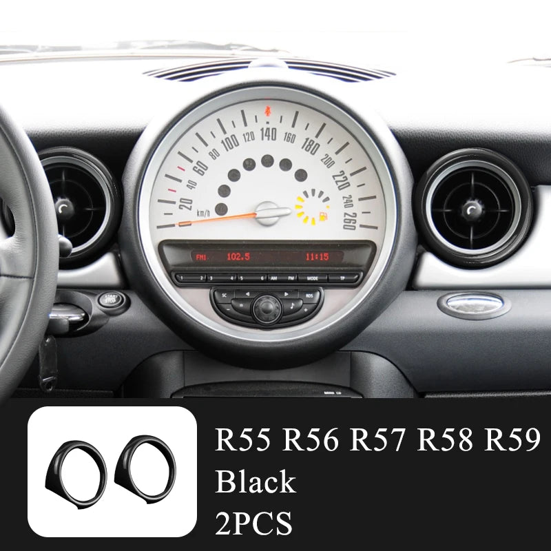 Car Decorative Cover Protective Shell Black Interior Modification ABS Plastic Sticker  For MINI Cooper R55 R56 R57 R58 R59 R60 1