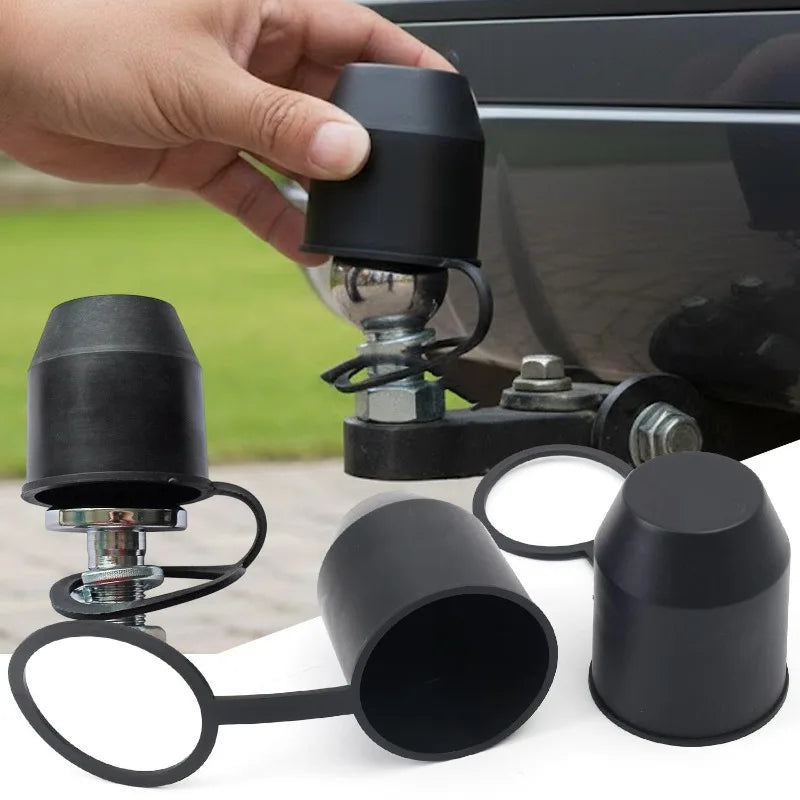 Universal Black Trailer Hitch Ball Tow Bar Cover Protection Cap for Caravan Truck Car Trailer Towball Protective Cover