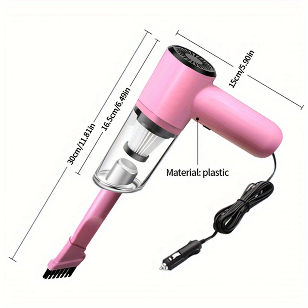 Pink Car Vacuum Cleaner 38000Pa Super Suction Super High Power Wet And Dry Cleaning Cat Hair Pet Hair Portable Mini-handheld