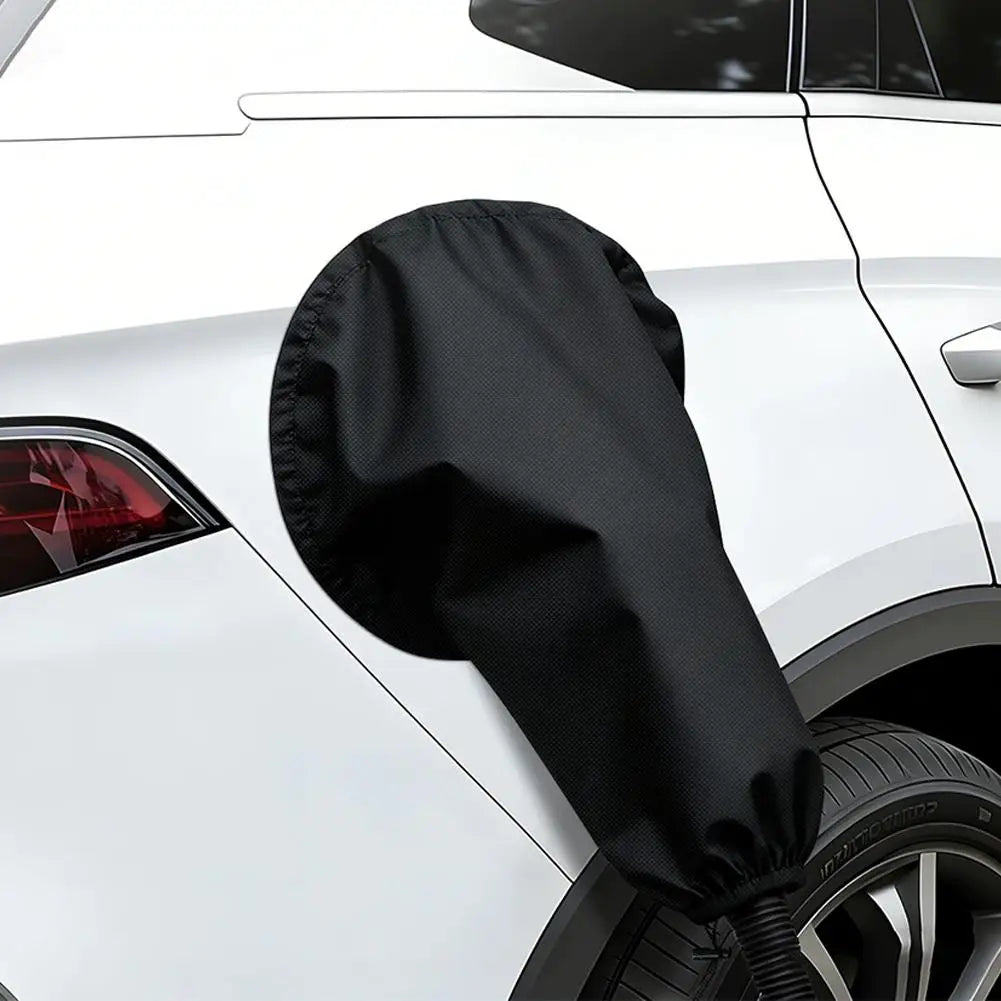 Electric Vehicle Charger Port Rainproof Cover Electric Car Charger Plug Cover Waterproof PVC With Strong Magnetic Strip For EV