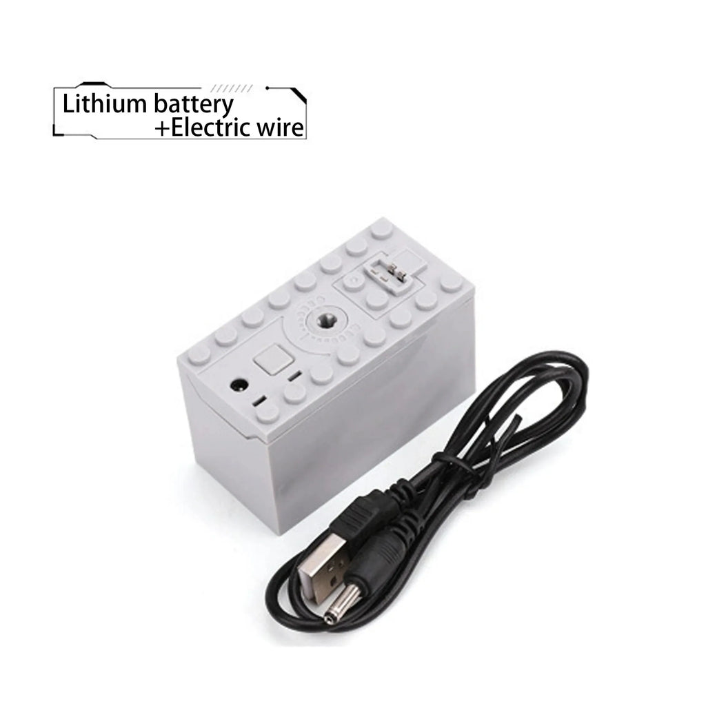 Electric Motor Set the Car Remote Control Battery Box Switch with Led Light Power Function MOC Building Blocks Cars Motor Toys