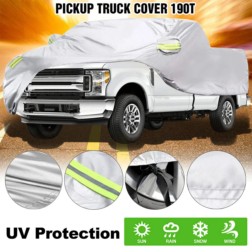 Truck Cover All Season Car Cover for Pickup Truck Against Dust Debris Windproof UV Protection 170T for Ford Raptor F150 F250 GMC