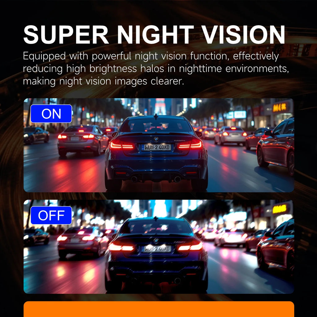 Dash Cam 4K WiFi 360 Car DVR Front and Rear Dual Recording  Car Camera DVR Night Vision Video Recorder Support GPS 24H Parking