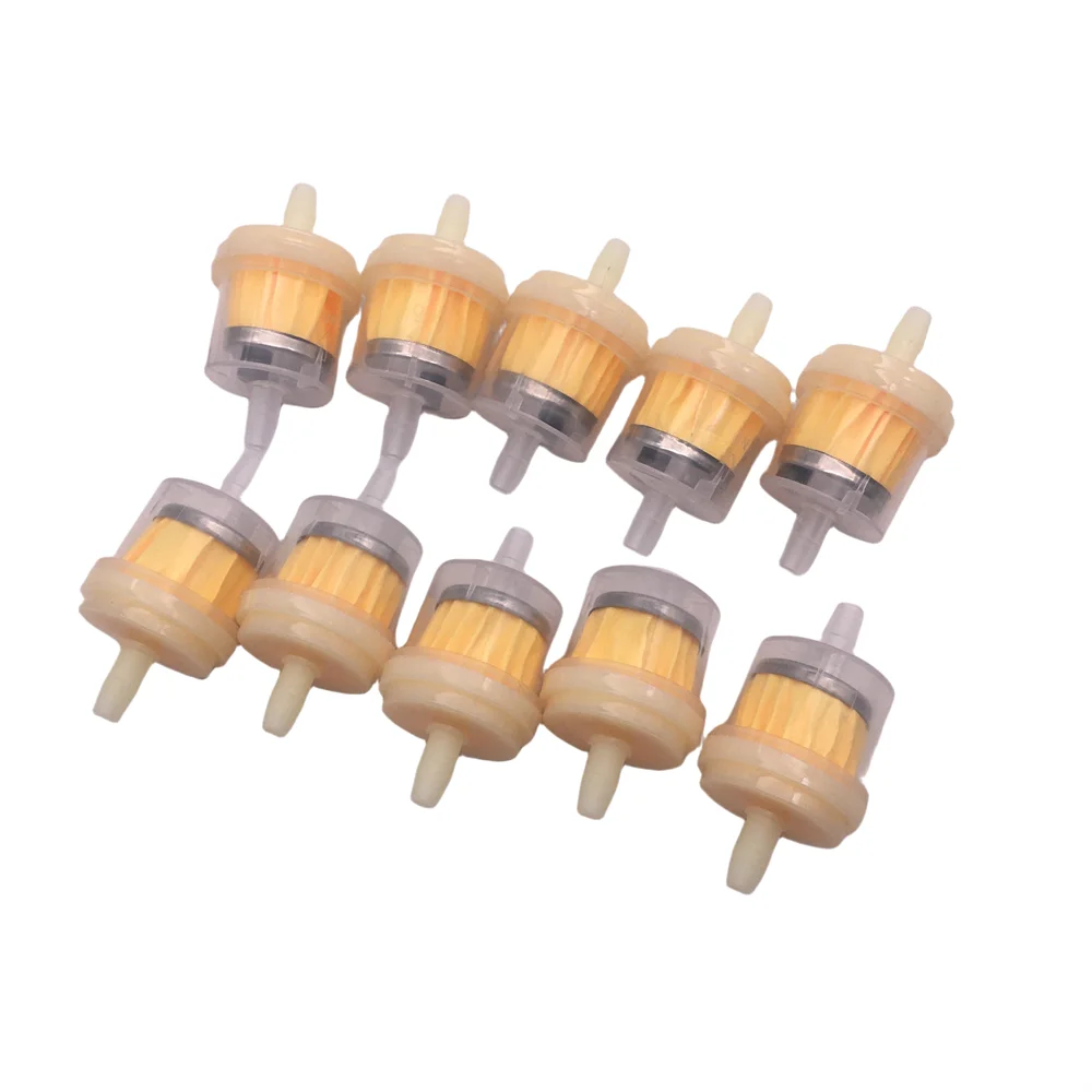 10pcs Universal Gasoline Gas Fuel Gasoline Oil Filter For Scooter Motorcycle Moped Scooter Dirt Bike ATV Fuel Filte