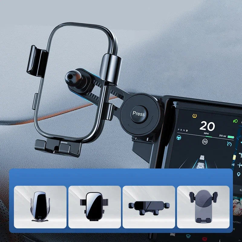 Car Phone Mount Accessory 360° Rotation Adjustable Extension Rod - Fits 17mm Ball Holder & Car Display Screen