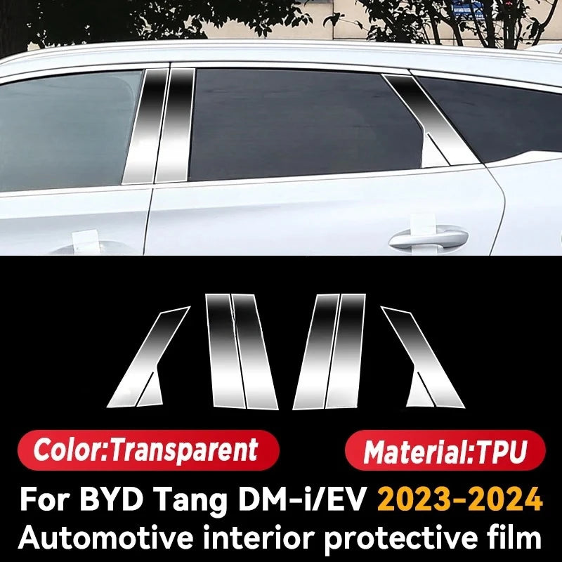 Car Door Center Console Media Dashboard Navigation TPU Anti-scratch Protector Film For BYD TANG DM-i EV 2023 2024 Car Interior
