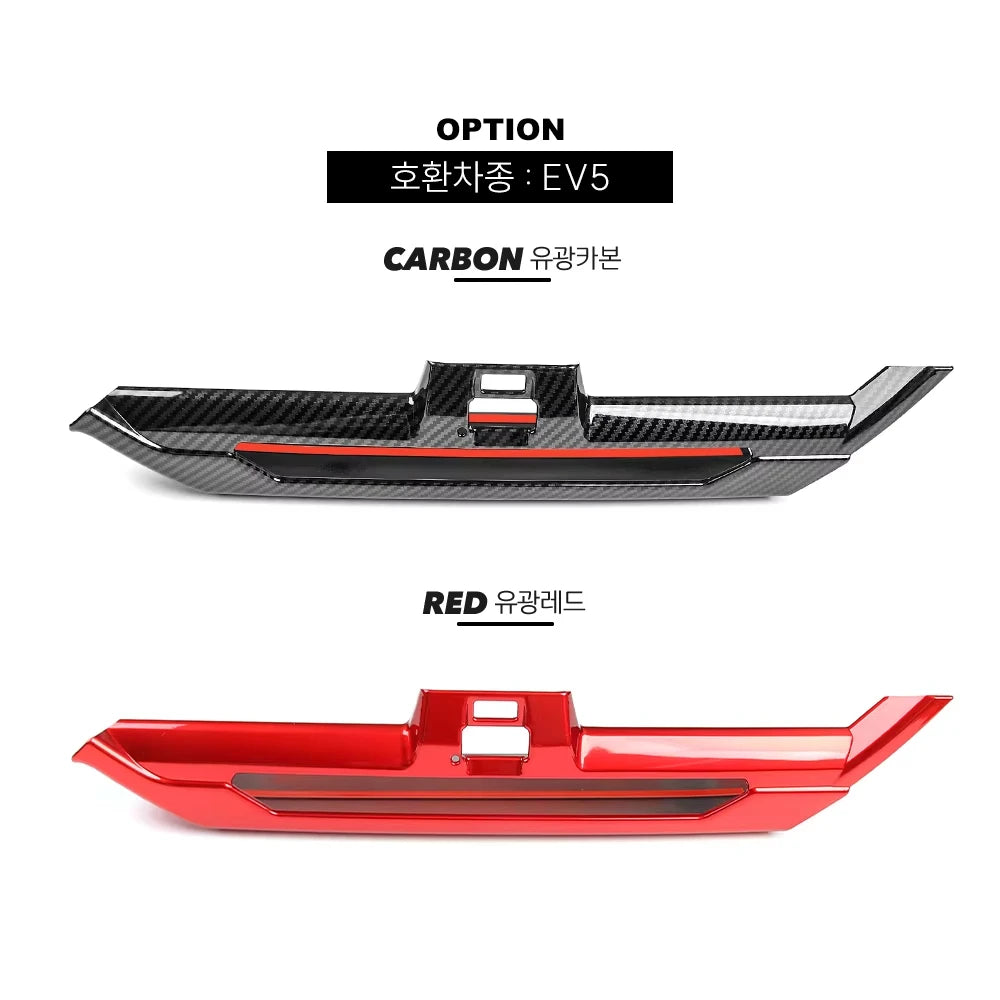 1PCS Car Interior Accessory for KIA EV5 2025-2026 Left-Hand Drive Dashboard Middle Air Conditioner Vent Cover Trim ABS Material