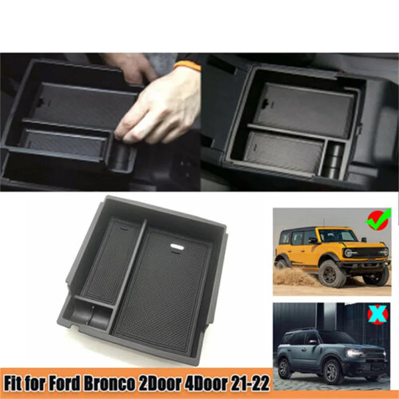 Car Center Console Organizer Armrest Storage Box For Ford Bronco 2/4 Doors Car Storage Container Stowing Tidying Accessories