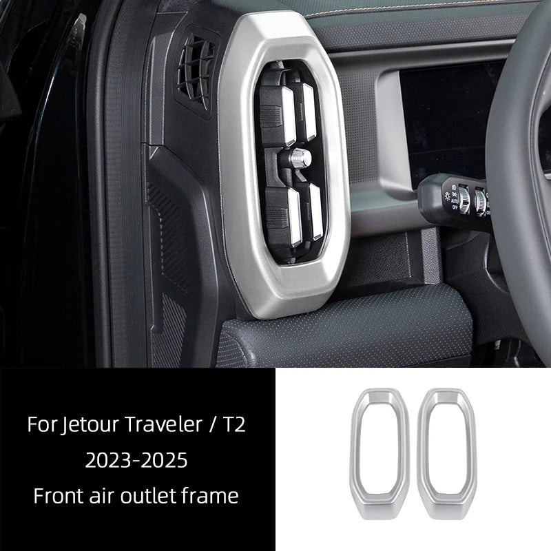 For Jetour Traveler T2 2023 2024 2025 Interior Car Accessory, Rear Air outlet Frame Center Gear Shift Panel Door Handrail Cover