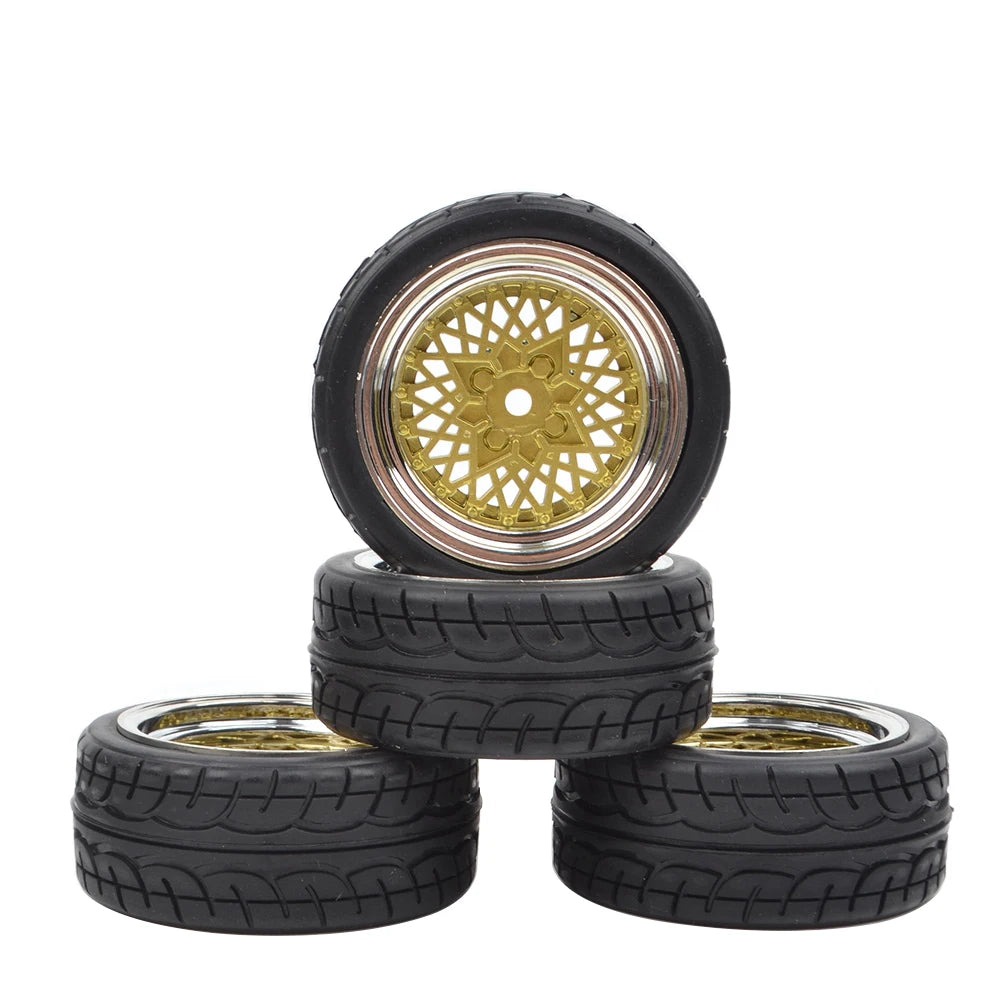1/10 On Road Tire 12mm HEX Wheels Tyre for 1:10 Scale RC Touring Racing Car Tamiya TT02 Wltoys HPI Traxxas Kyosho Accessories