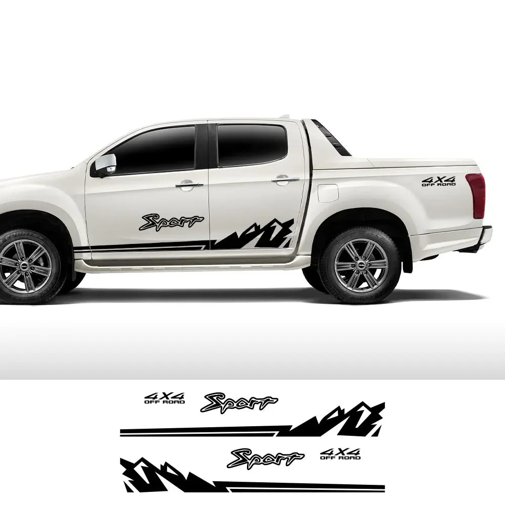 Pickup Body Side Stickers For Isuzu Dmax D Max Truck Hood Car Tailgate Decor Decals Trunk Vinyl Covers Auto Tuning Accessories