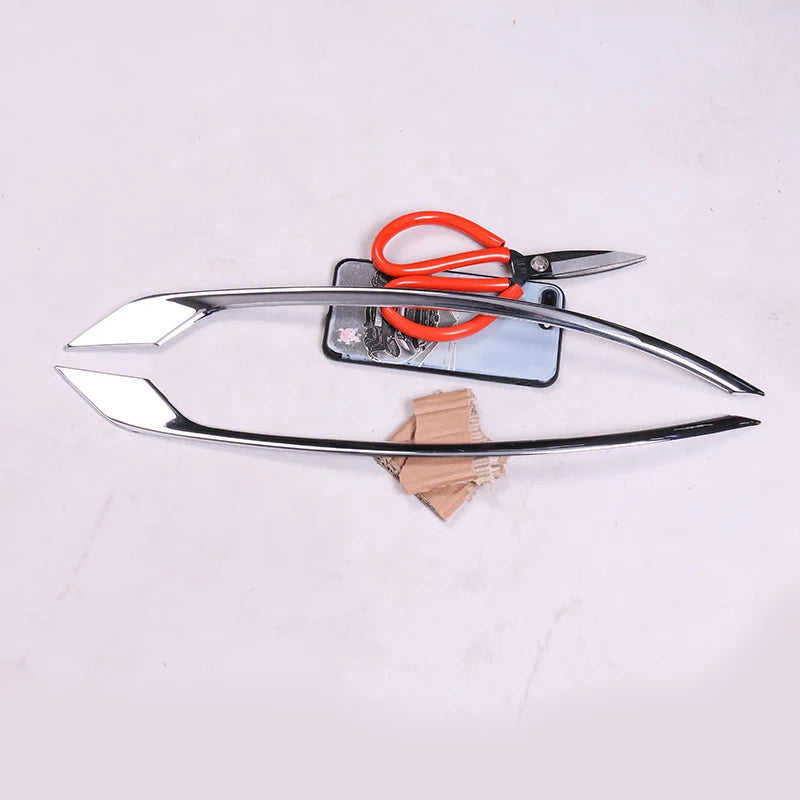 Car Styling Accessories 2pcs ABS Silver Chrome Plated Rear Fog Light Decoration Strip Cover Trim Fit For VOLVO XC60 2018-2022