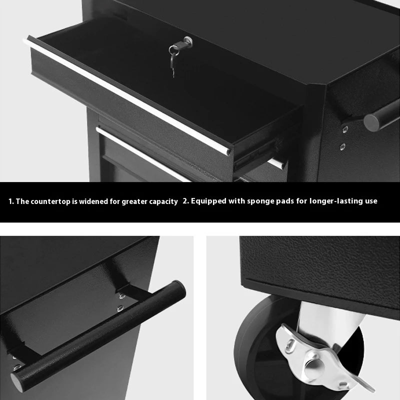 7/5Drawers Tool Cabinet Auto Car Repair Mobile Tool Trolley Multifunctional Workshop Parts Cabinet Iron Storage Box
