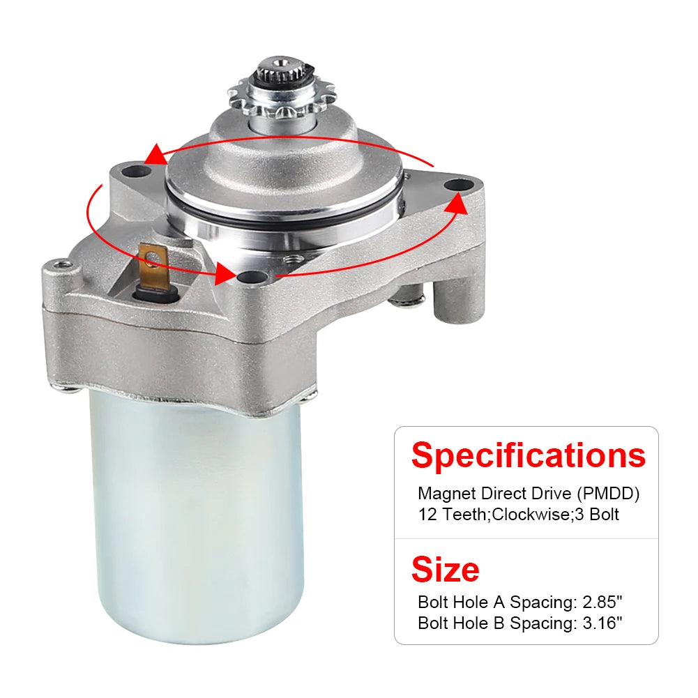 For Tao Tao 50cc 70cc 90cc 110cc 125cc Motorcycle Starter Motor Electric Starter 12V 4 Wheelers ATV Motor Starter Accessories