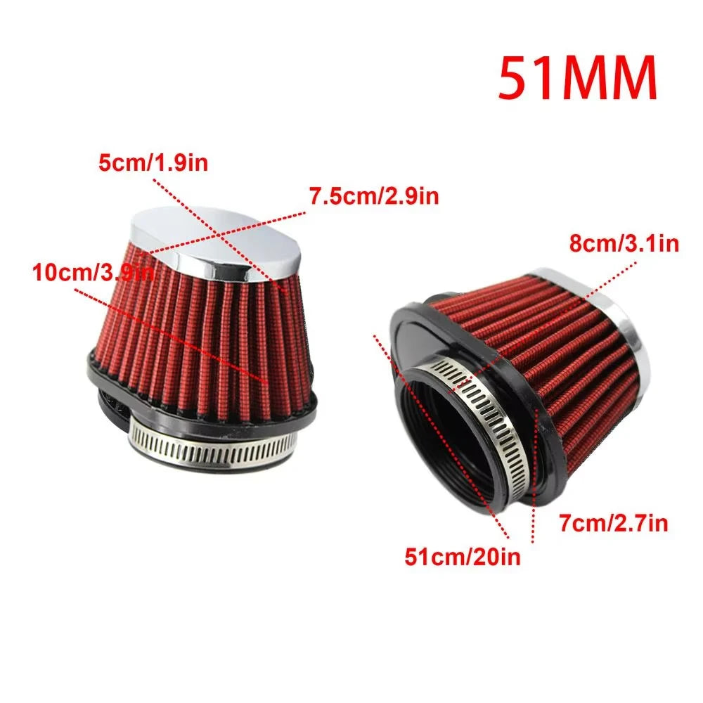 51mm 55mm 60mm Motorbike Air Filter Cleaner for Motorcycle ATV Dirt Bike Engine Motorcycle Accessories