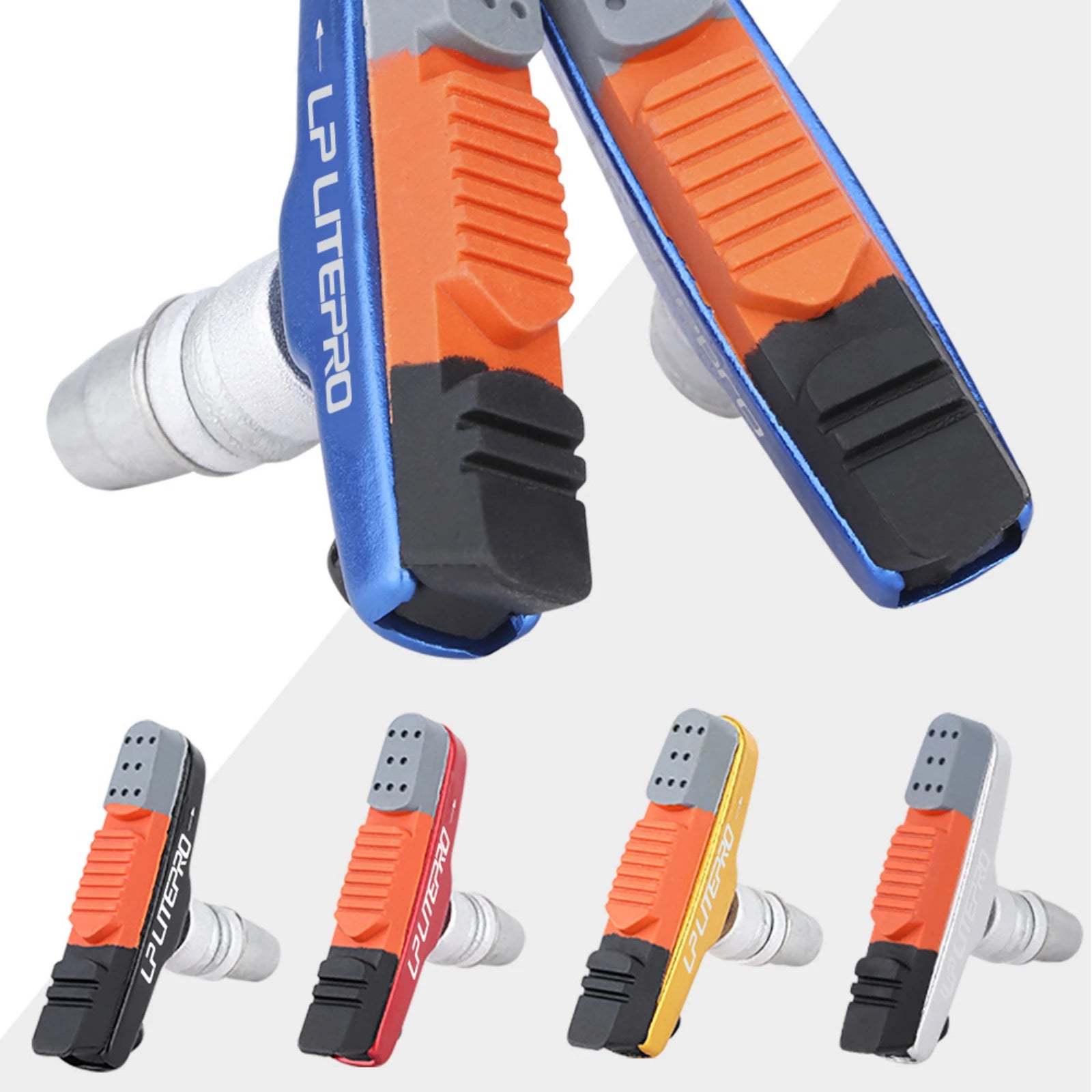 Bicycle V-type silent brake pads mountain road bike wear-resistant brake shoes thickened rubber heat dissipation accessories
