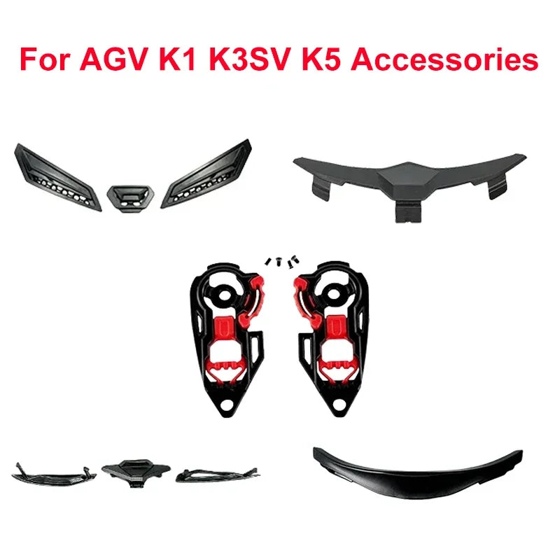 Accesorios para casco de motocicleta AGV K1 K3 K3SV K5 K5S Capacetes Forro Almohadilla Protectora de nariz y barbilla Ventilación Accesorios Para Moto