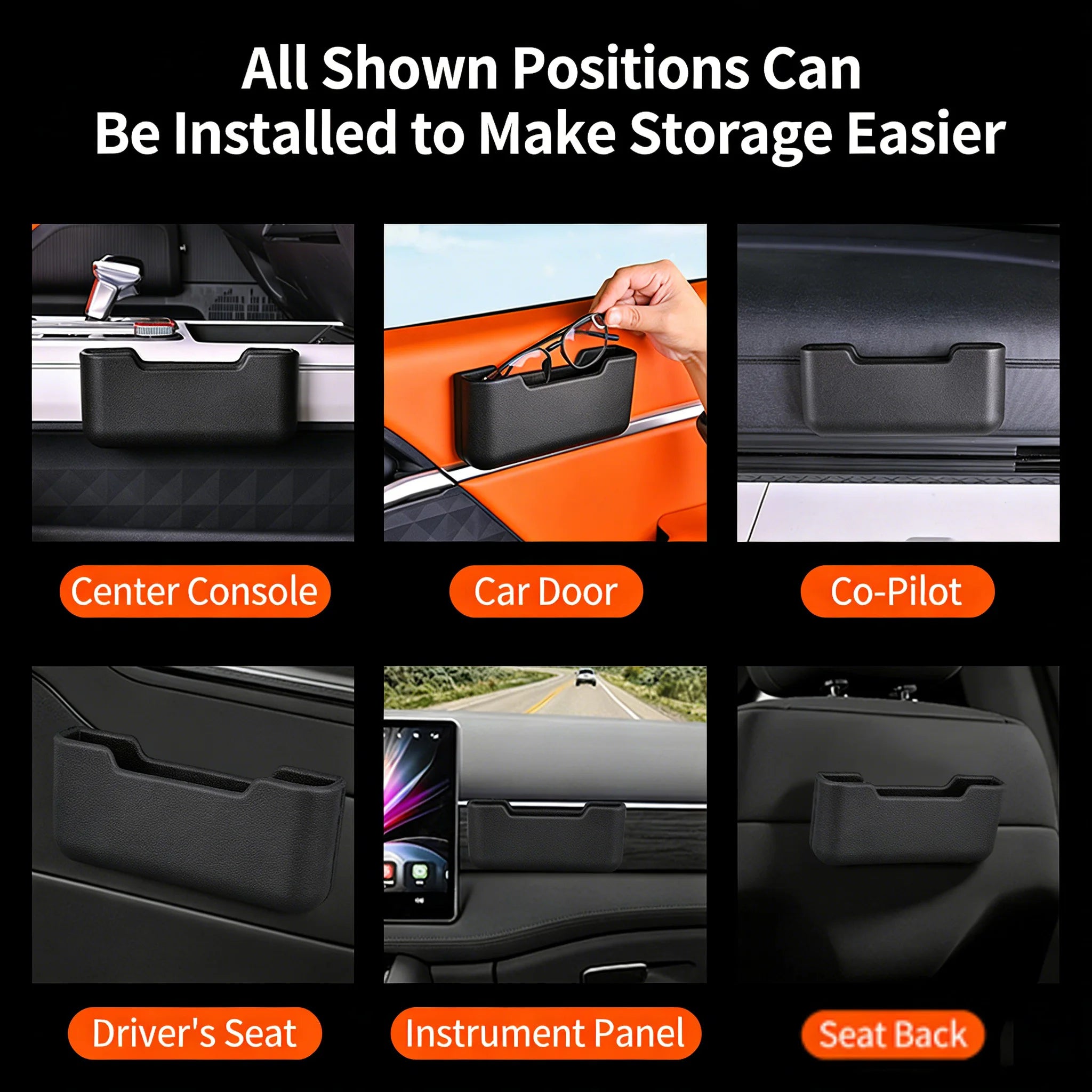 Paste Arbitrarily Car Organizer Bag Car Storage Box Car Put Cell Phone Bag Seat Back Side Door Self Adhesion Storage Glasses Box