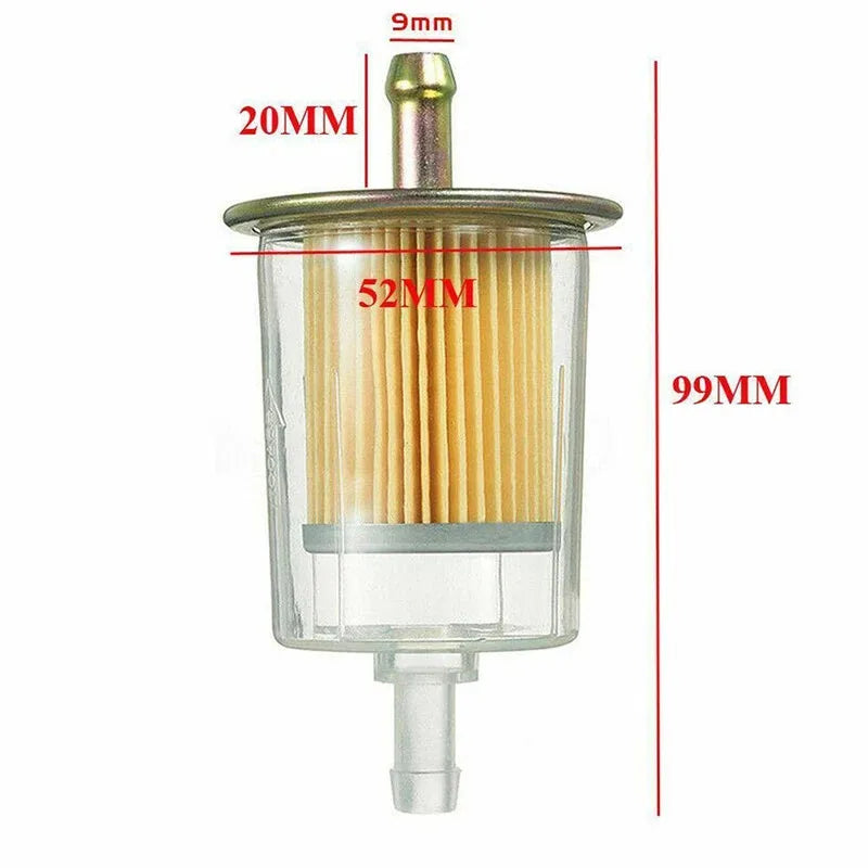 Large 9mm Fuel Filter Universal Inline for RV Gas Line Motorcycles Scooters