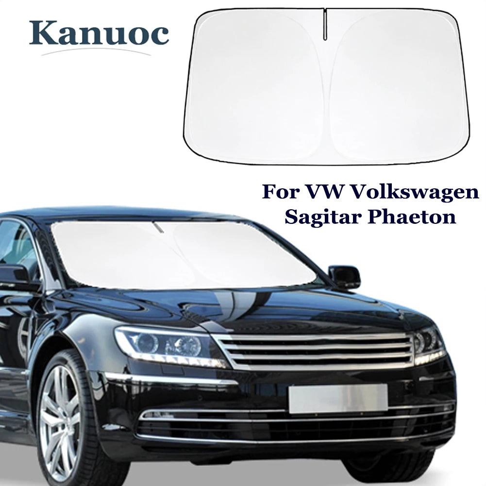 Parasol para parabrisas de coche, accesorio protector interior, visera reflectora UV para ventana delantera para VW Volkswagen Sagitar Phaeton