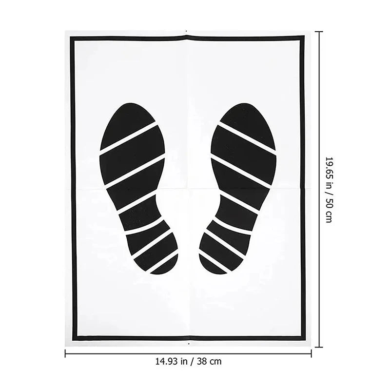 10/25Pcs Disposable Paper Foot Mats Portable Vehicle Foot Pads Folding Floor Mats Car Foot Pad Car Interior Accessories