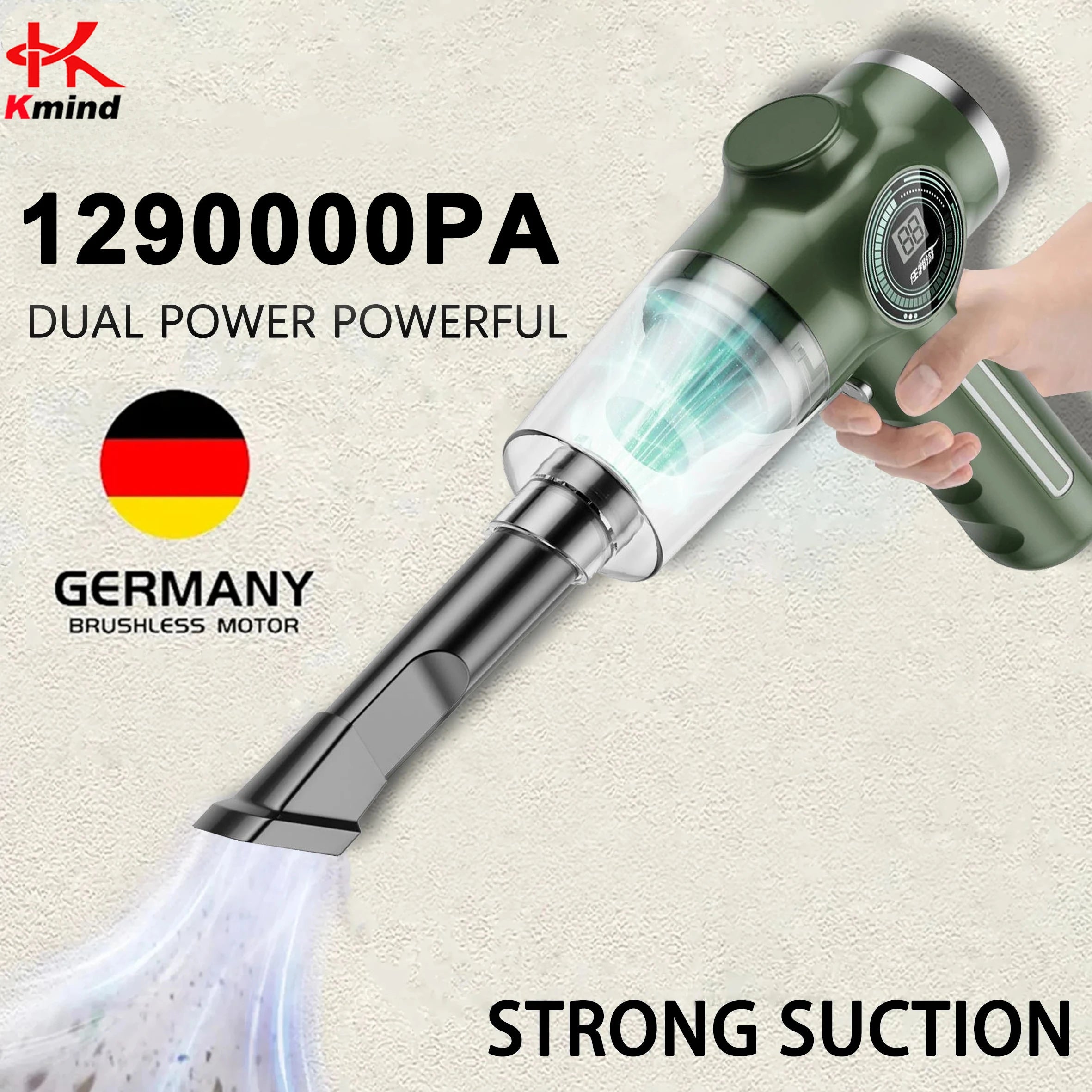 Car Hand Wireless Vacuum Cleaner,  Multifunctional High Power Wet And Dry Vacuum Cleaners Aspirator Cleaning Dust Removal