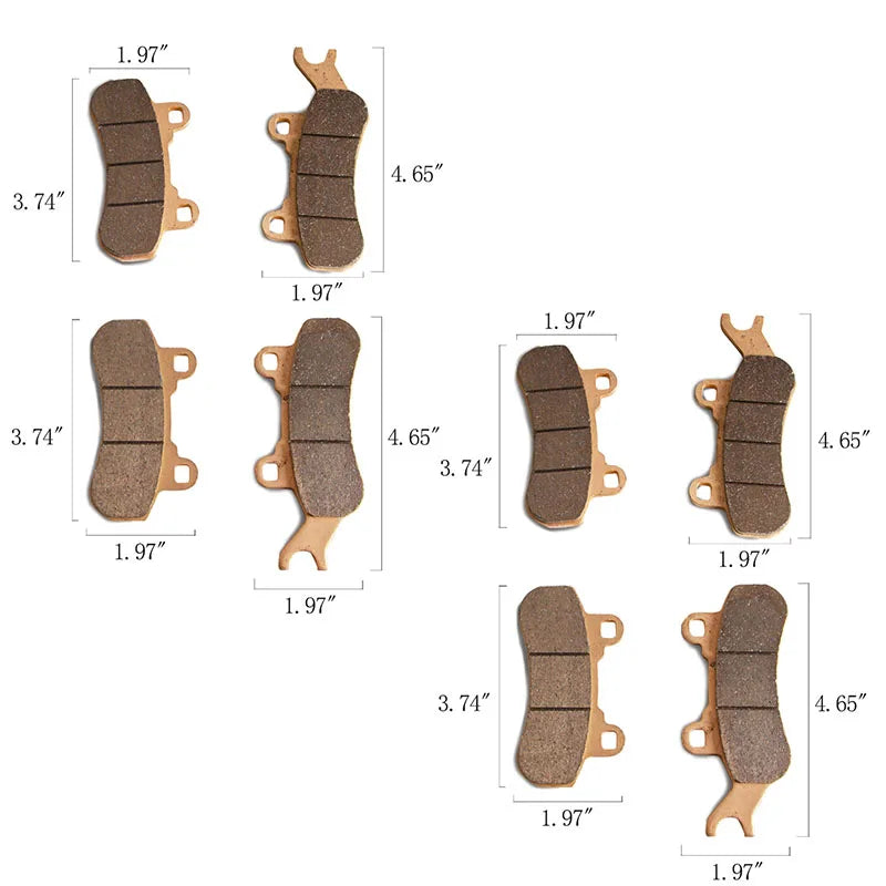 Juego de 8 pastillas de freno delanteras y traseras para Can-am Maverick X3 4x4 (2017, 2018 y 2019), Can-am Maverick X3 4x4 Xrs X3 MAX 4x4 (2017-2019)