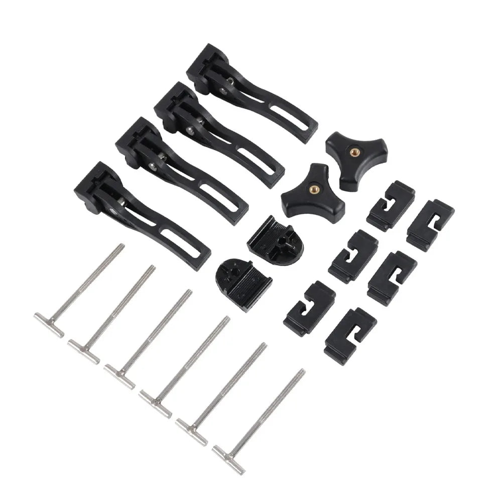 Universal Replacement and Accessories Part Kit For Hard Tri-Fold Tonneau Pickup Truck Bed Cover Car Rear Front Clamp T-Bolts