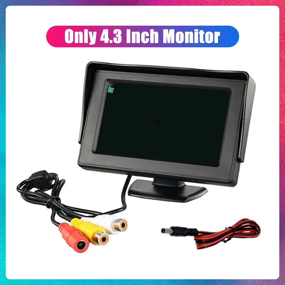 Wireless Car Styling 4.3 inch TFT LCD Screen Car Monitor Display for Rearview Reverse Backup Camera Car TV Display