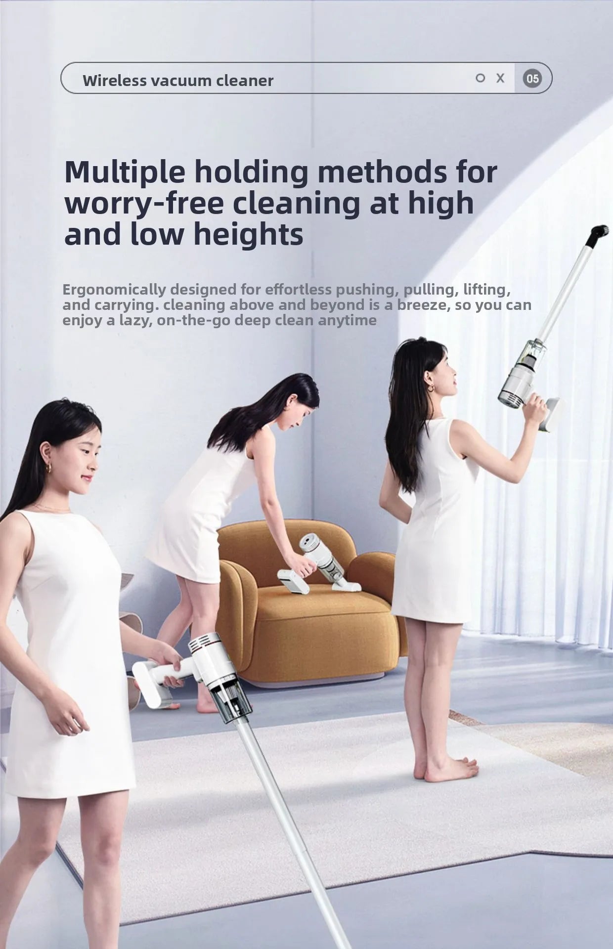 Wireless Handheld Vacuum Cleaner Car Home Dual Use Brushless Motor Rechargeable Portable Multi-function Car Vacuum
