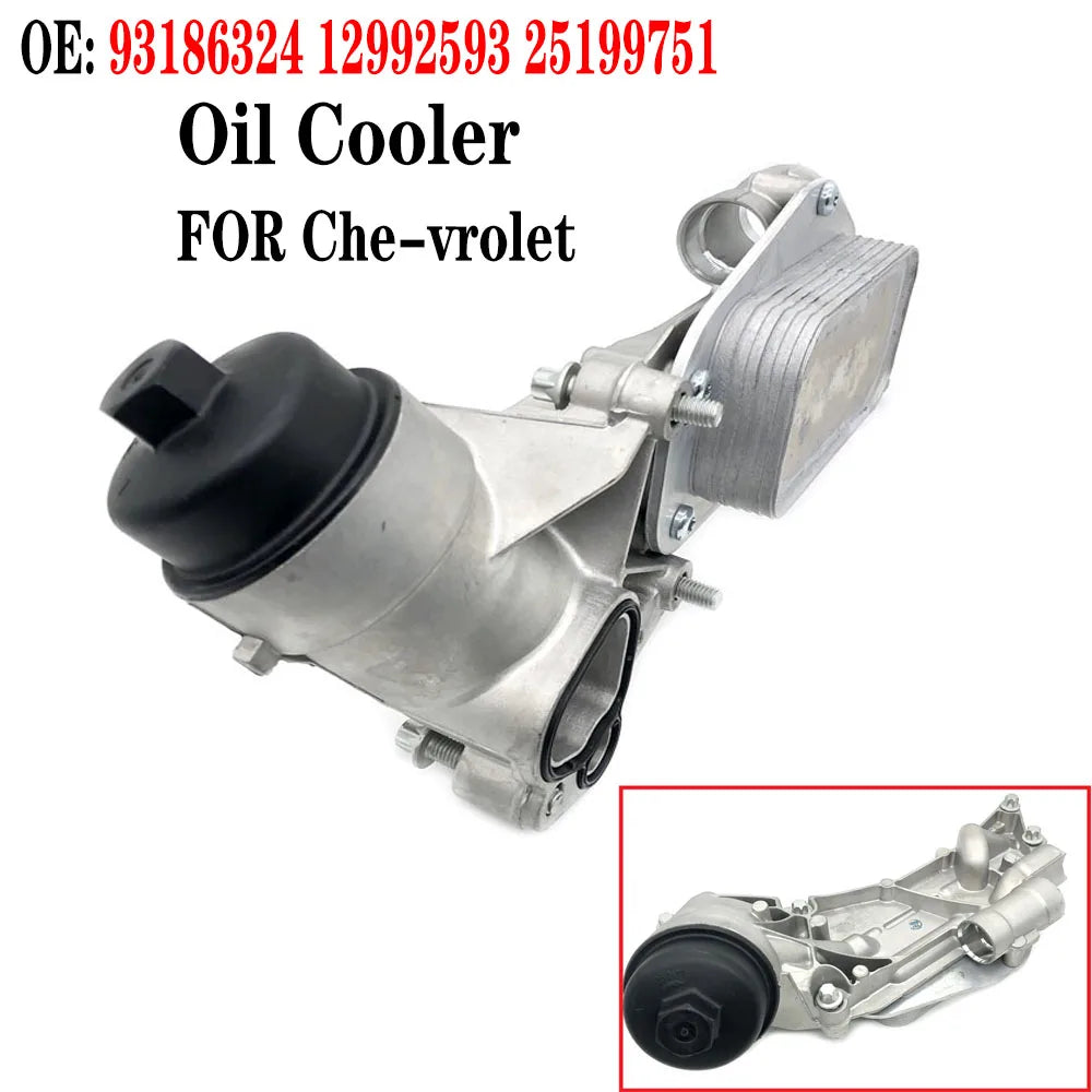 12992593 93186324 Engine Oil Cooler Oil Filter Assembly Aluminum for Chev-rolet for Cru-ze for O-pel for As-tra