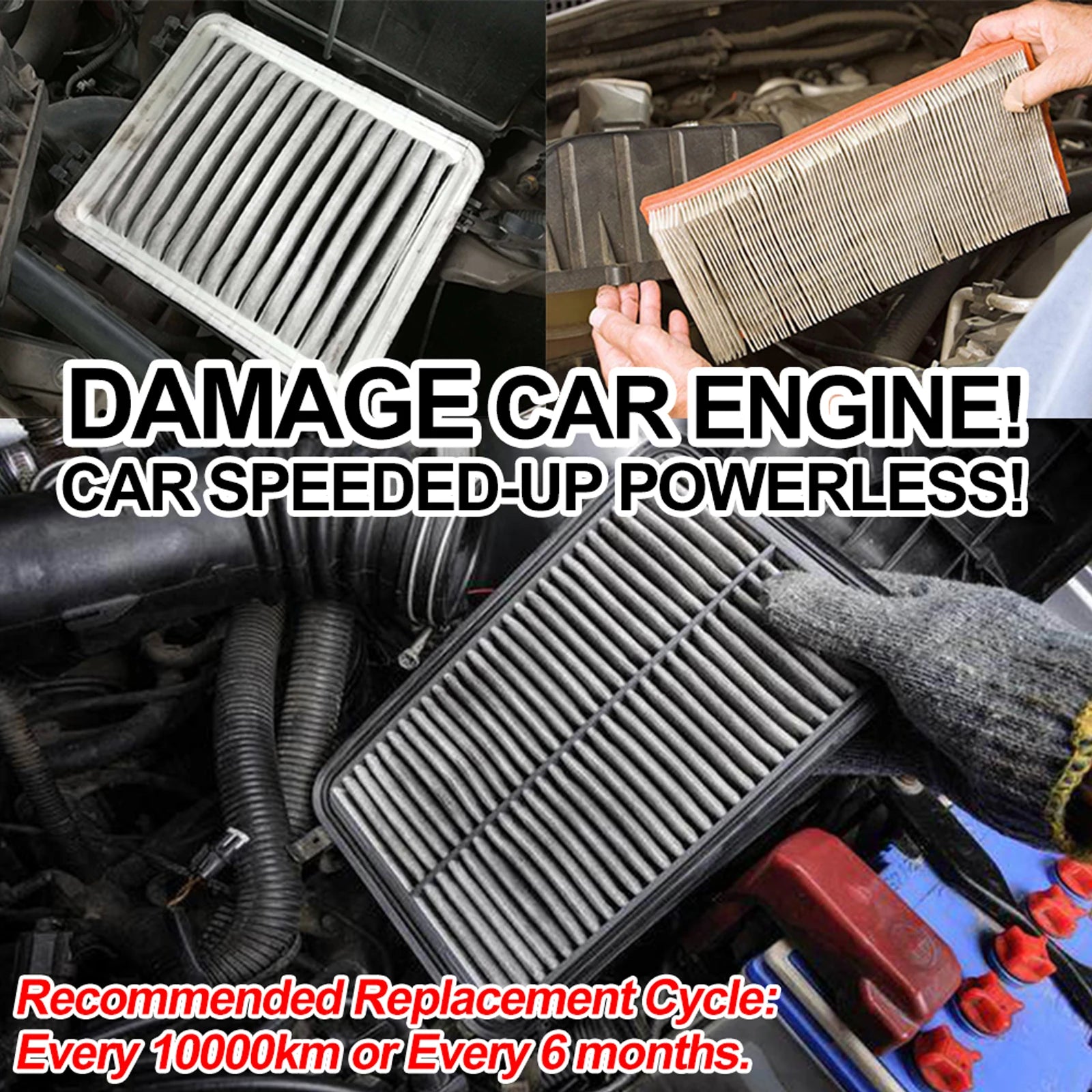 Engine Air Filter Increased Acceleration Replace For Chevrolet Equinox & GMC Terrain 2018 2019 2020 2021 2022 2023 2024 23279657