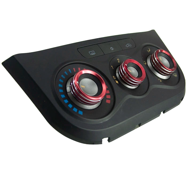 Car Dashboard A/C Control Knobs Decoration Ring Metal Trim Cover For Alfa Romeo MITO 2012-2018 Interior Accessories