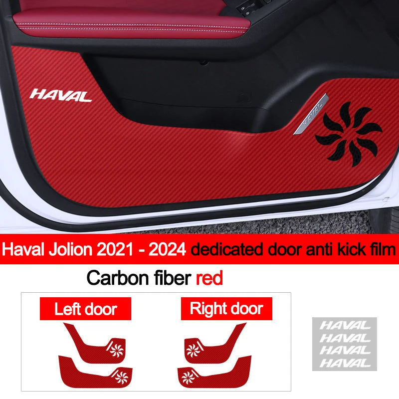 Car Inner Door Anti Kick Film Protective Anti-Scratch Cover for Haval Jolion 2021 2022 2023 2024 Auto Accessories Protector