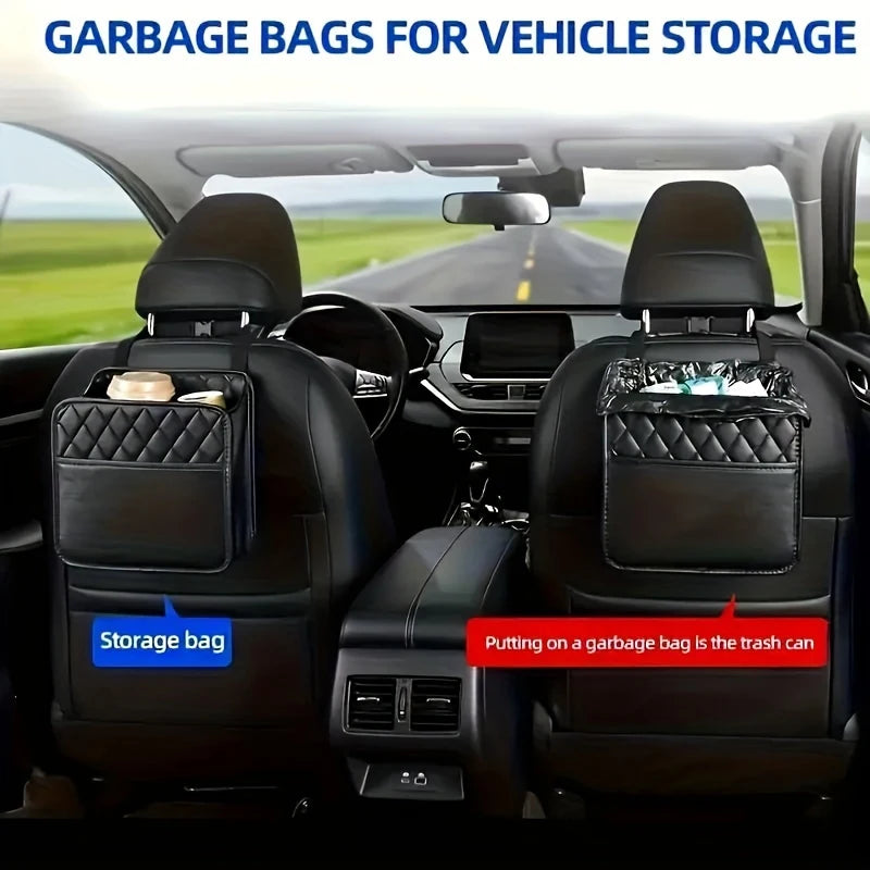 Car Seat Back Organizer - Multi-Functional Storage Bag/Garbage Bin for Rearseat