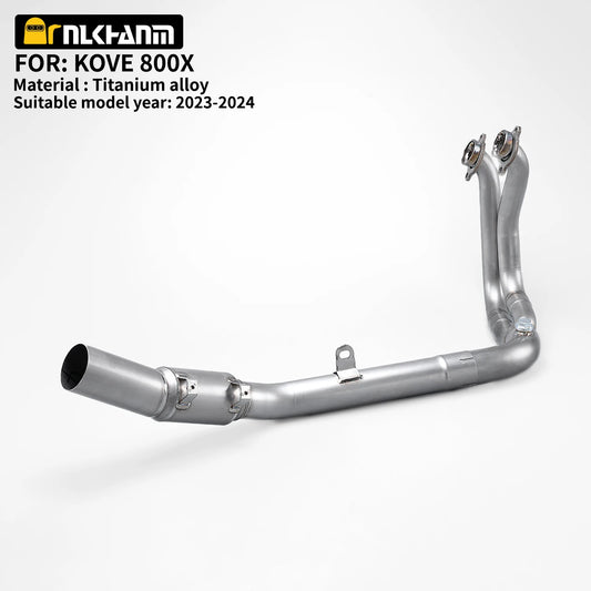 For Kove 800X Adventure RALLY Pro 2023-24 Motorcycle Exhaust Escape titanium alloy Moto Front Link Pipe fit Original Muffler