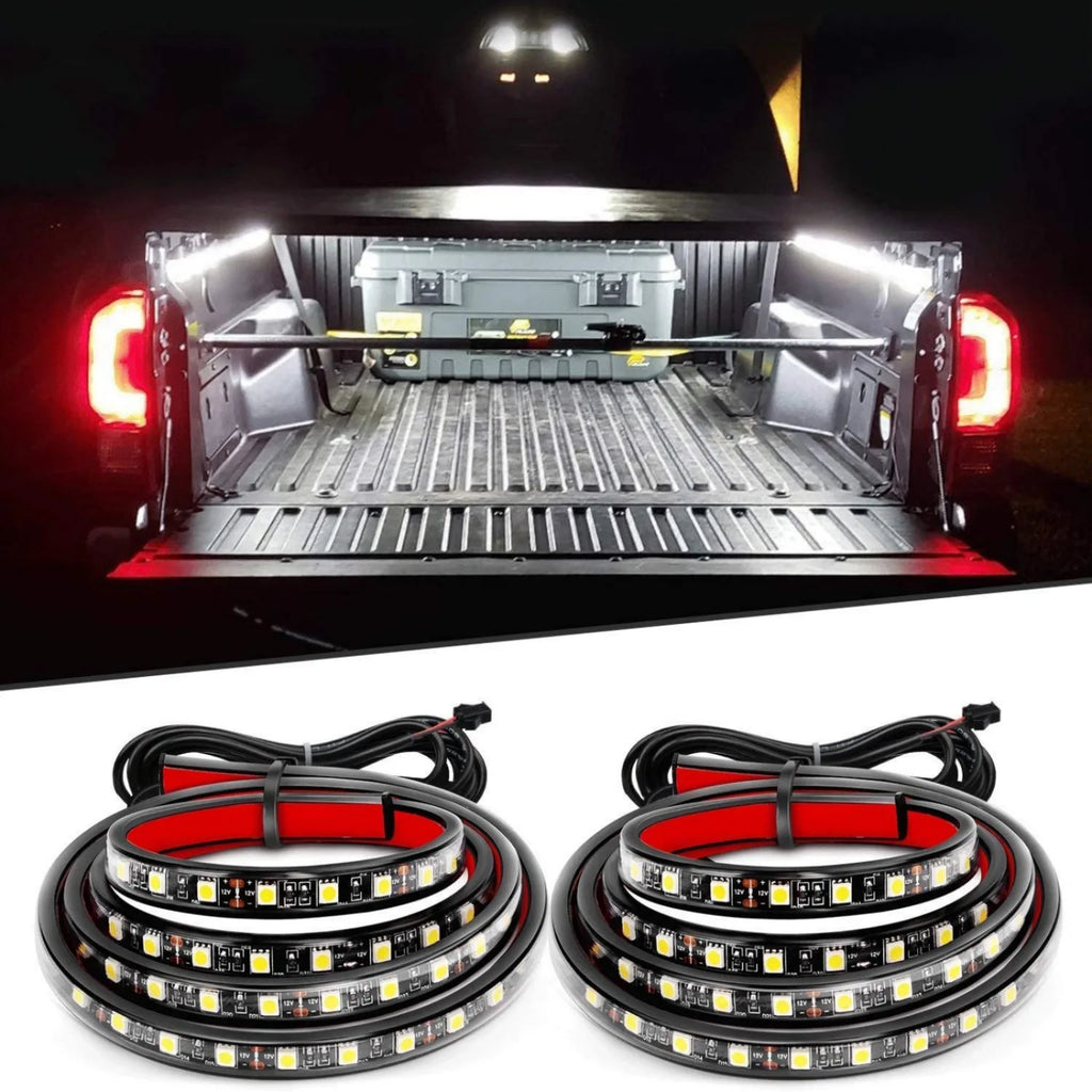 Pickup Truck LED Car Light, One Trailer Two Truck Trunk Light, Suitable For Cargo, Pickup Trucks SUV 2PCS 60 inch 180 LED