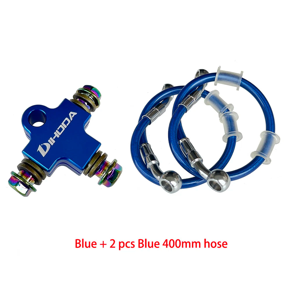 Accesorios para motocicleta, una pieza, adaptador de freno AVT con dos piezas, conector de 400 mm, manguera hidráulica para Yamaha, Honda, Suzuki, Sherco
