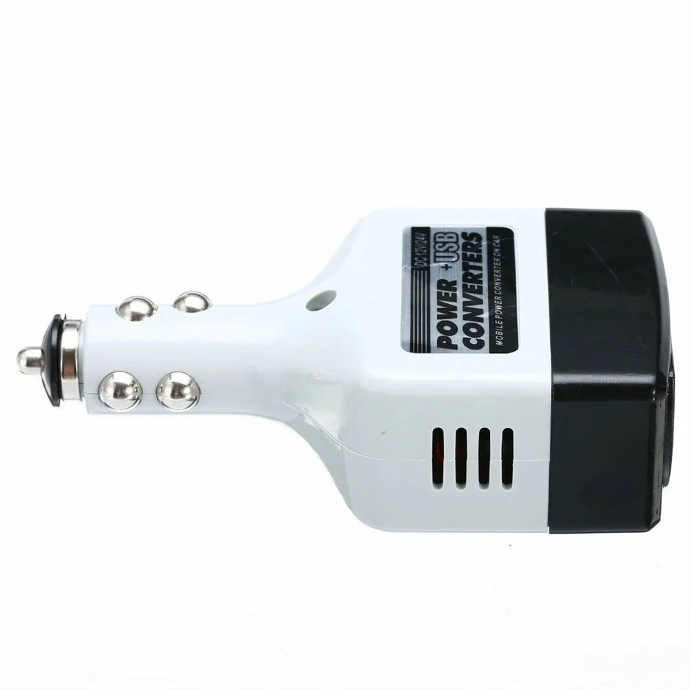 1PCS Portable Car Charger 12V/24V To 220V DC To AC Car Power Converter Adapter Inverter Plug Outlet Charger Car Electronics