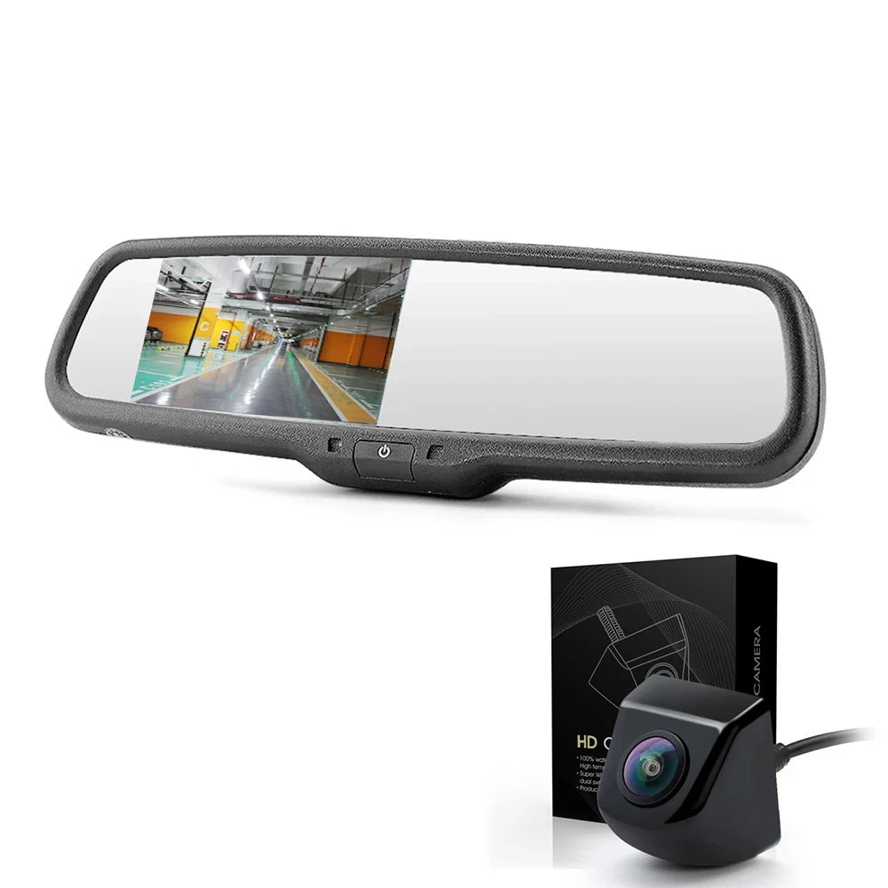 Carsanbo Car 4.3-inch AHD Rearview Mirror TFT LCD Display with Special Car Bracket HD Reversing Rearview Mirror Parking Screen