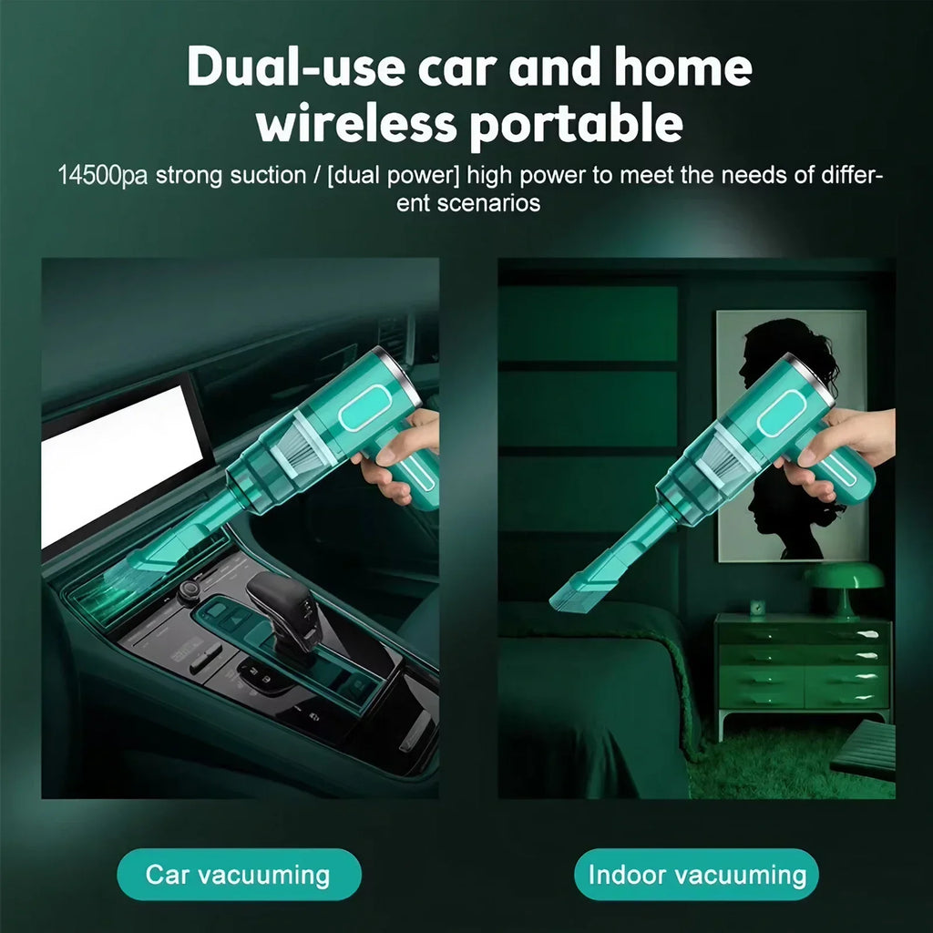 Wireless Portable Handheld Car Vacuum Cleaner Rechargeable USB Large Suction Mini Blower for Car Household Use
