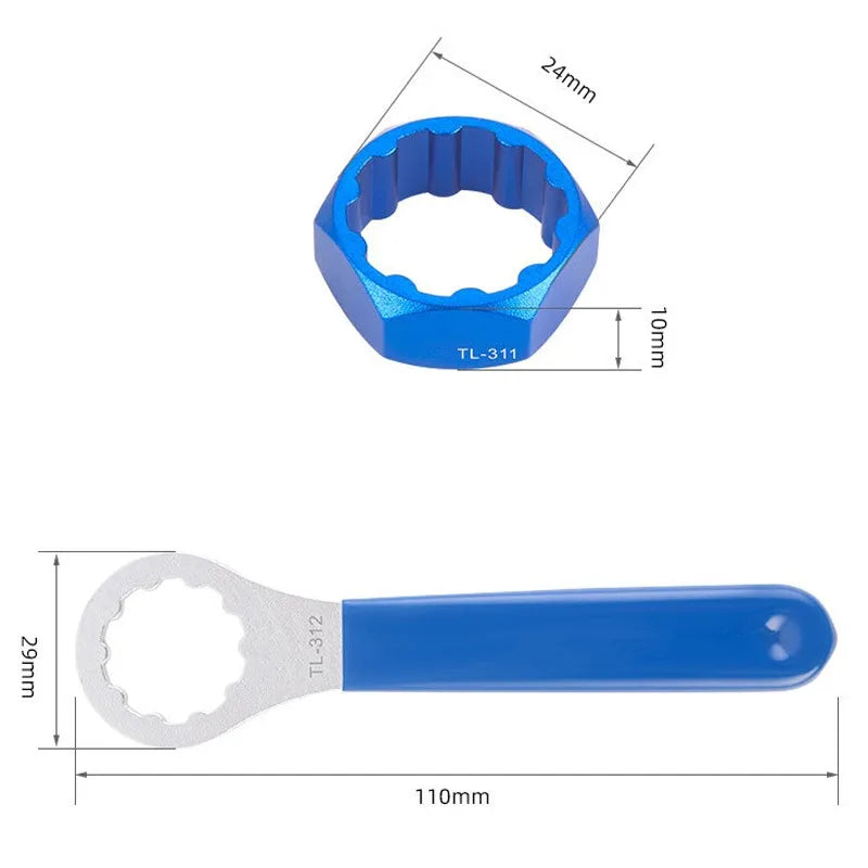 Bicycle Pedal Disassembly Tool Mountain Road Bike Lock Pedal Axle Spindle Shaft Installation Removal Supplies Bike Repair Tools